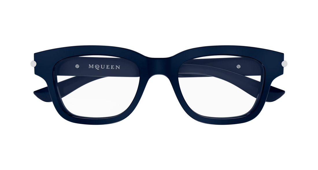 Brillen alexander mcqueen am0497o 008 azul square unisex größe 52mm - Detailansicht
