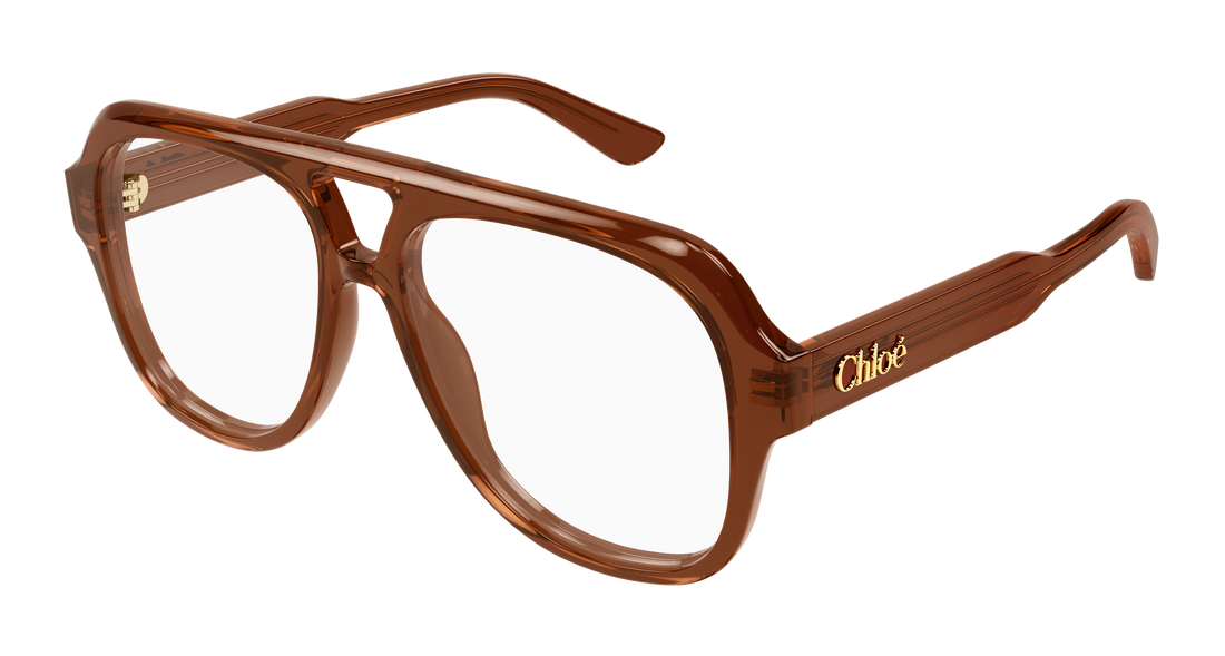 Gafas graduadas chloé ch0339o 003 marron pilot/navigator femenino talla 56mm - Vista principal