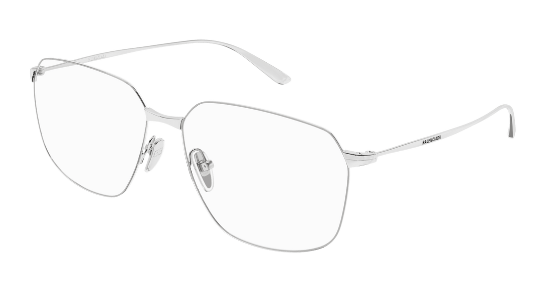 Gafas graduadas balenciaga bb0414o 002 plateado square femenino talla 61mm - Vista principal