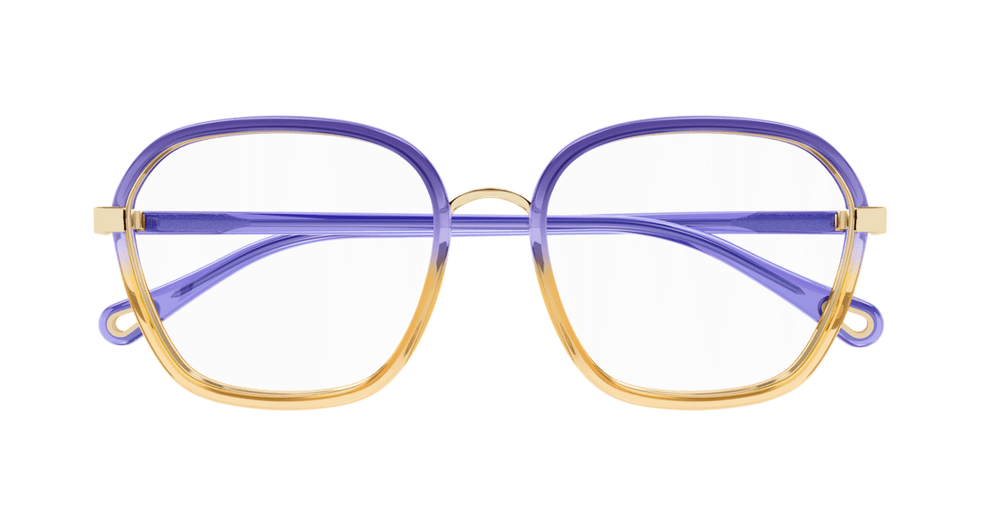 Prescription glasses chloé ch0309o 004 violeta square femenino size 54mm - Detailed view