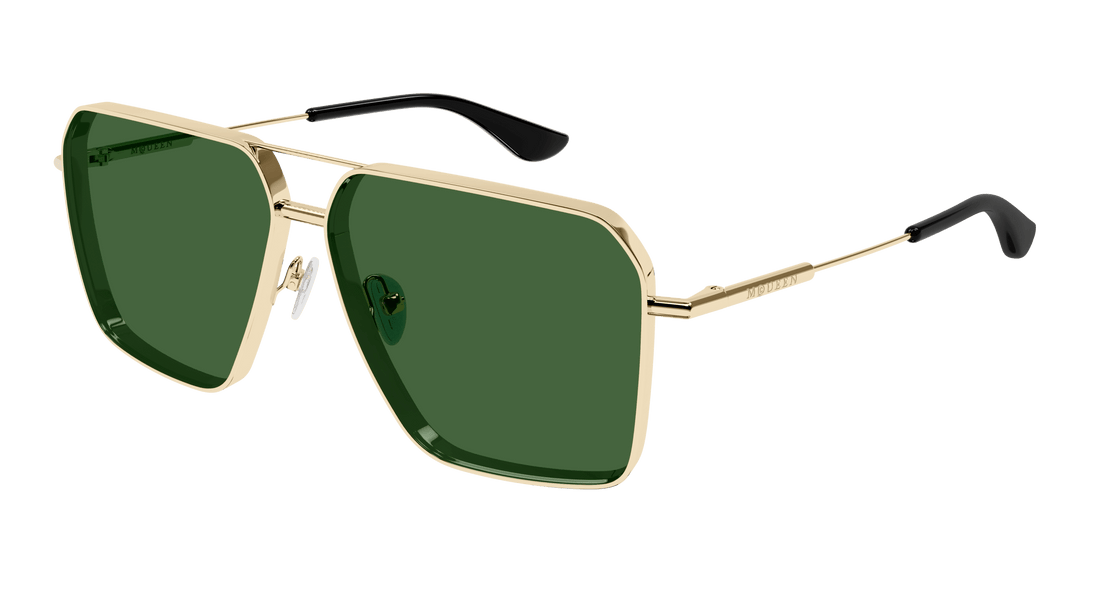Óculos de sol alexander mcqueen am0500s 003 dorado pilot masculino tamanho 60mm - Vista principal