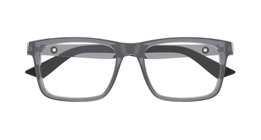 Occhiali da vista montblanc mb0434o 003 gris rectangular / squared masculino taglia 55mm - Vista dettagliata