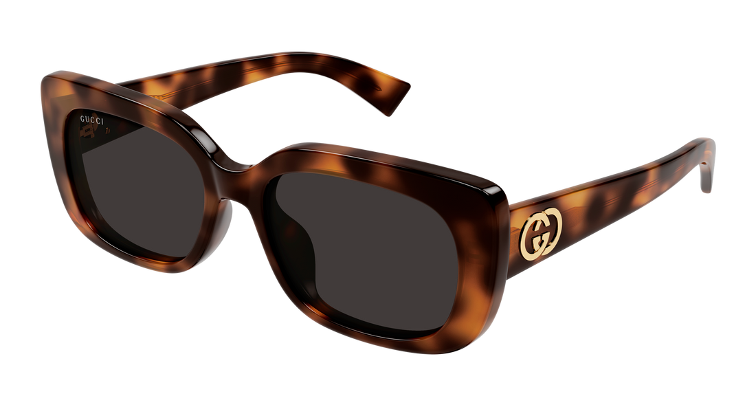 Solglasögon gucci gg1979sk 002 havana rectangular / squared femenino storlek 55mm - Huvudvy