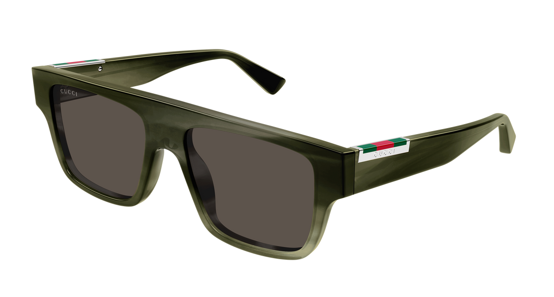 Óculos de sol gucci gg1960s 005 verde rectangular / squared masculino tamanho 53mm - Vista principal