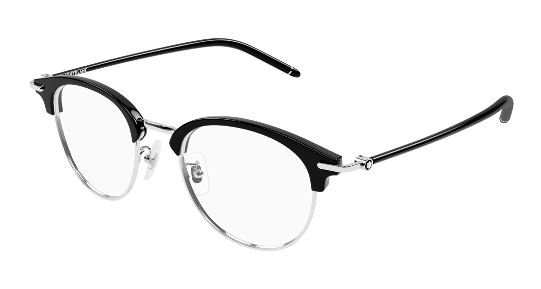 Occhiali da vista montblanc mb0408o 001 plateado square masculino taglia 49mm - Vista principale