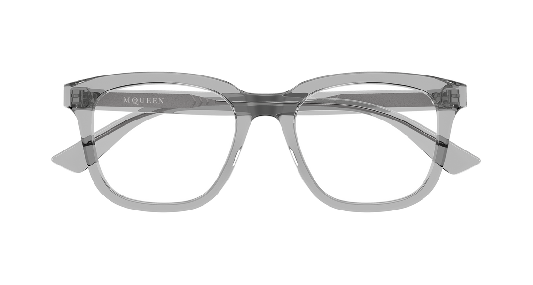 Brillen alexander mcqueen am0539o 006 gris rectangular / squared femenino größe 52mm - Detailansicht