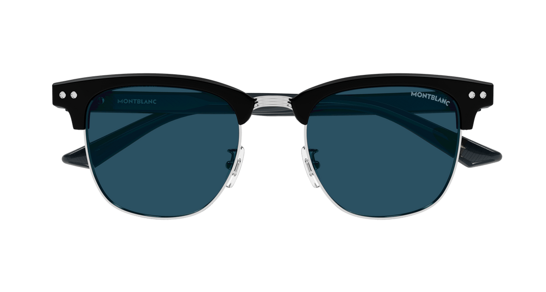 Lunettes de soleil montblanc mb0382s 002 negro square masculino taille 52mm - Vue détaillée