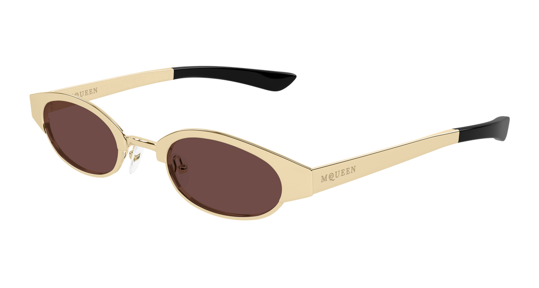 Óculos de sol alexander mcqueen am0545s 002 dorado round/oval/panthos unisex tamanho 48mm - Vista principal
