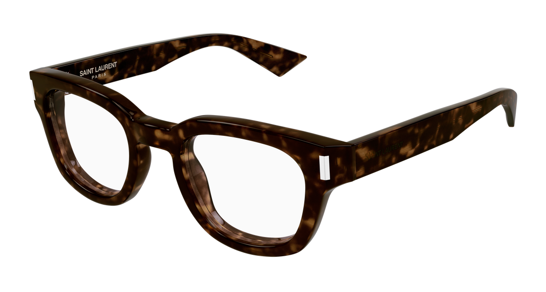 Brillen saint laurent sl 838 opt 002 havana round/oval/panthos unisex größe 48mm - Hauptansicht