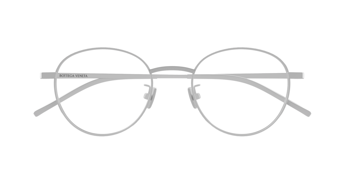 Occhiali da vista bottega veneta bv1424oa 002 plateado round/oval/panthos unisex taglia 50mm - Vista dettagliata