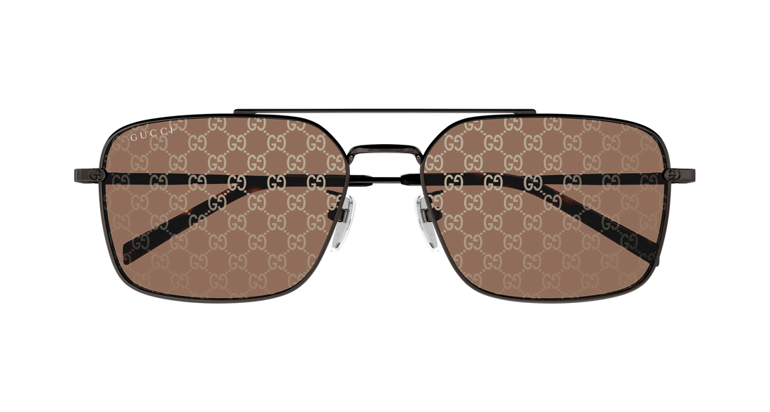 Occhiali da sole gucci gg1957sa 005 gris rectangular / squared masculino taglia 58mm - Vista dettagliata