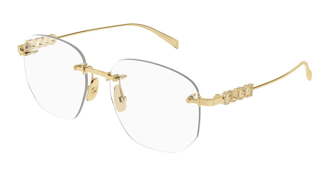 Occhiali da vista gucci gg1806o 001 dorado square femenino taglia 54mm - Vista principale