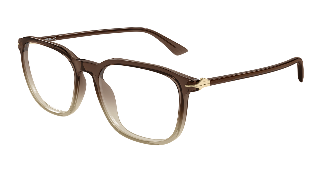 Gafas graduadas montblanc mb0438o 005 marron rectangular / squared masculino talla 53mm - Vista principal