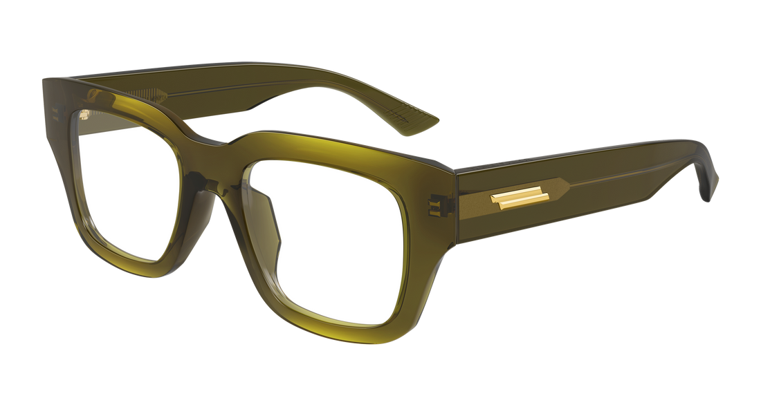 Occhiali da vista bottega veneta bv1361o 009 verde rectangular / squared masculino taglia 50mm - Vista principale