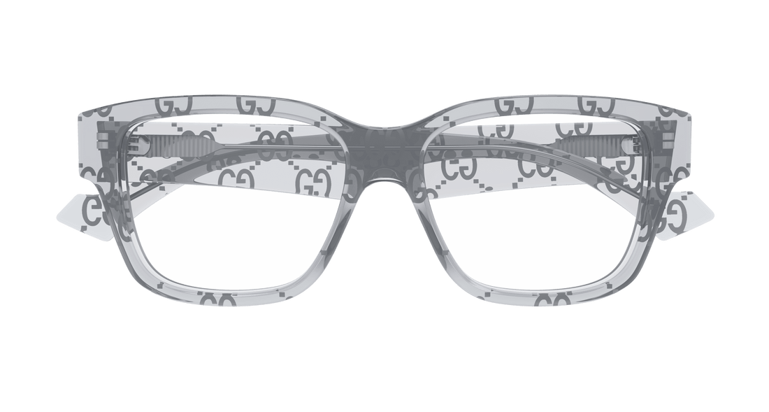 Occhiali da vista gucci gg1428o 011 gris square masculino taglia 55mm - Vista dettagliata