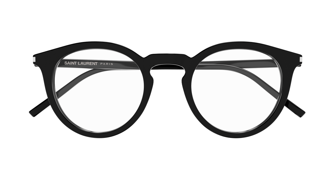 Brillen saint laurent sl 347/f 001 negro round unisex größe 48mm - Detailansicht
