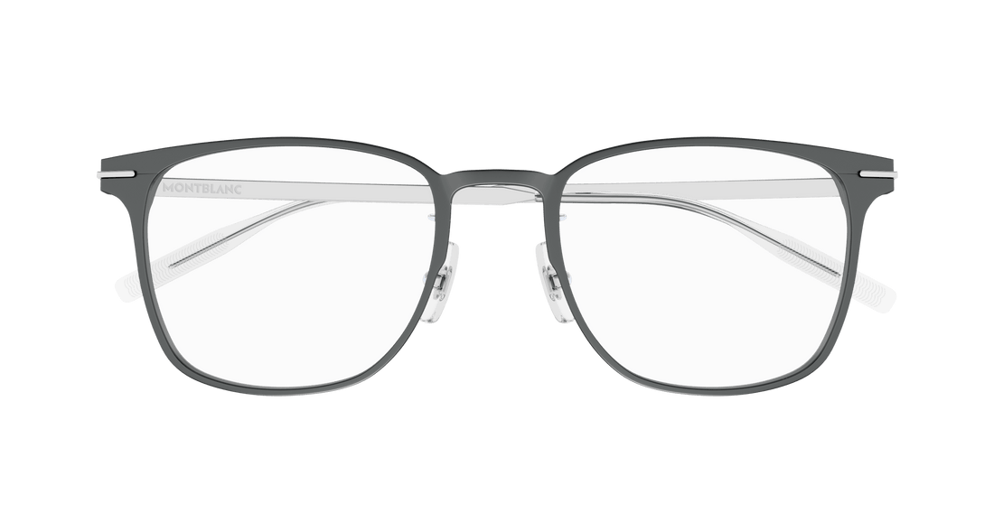 Occhiali da vista montblanc mb0397on 005 gris square masculino taglia 52mm - Vista dettagliata