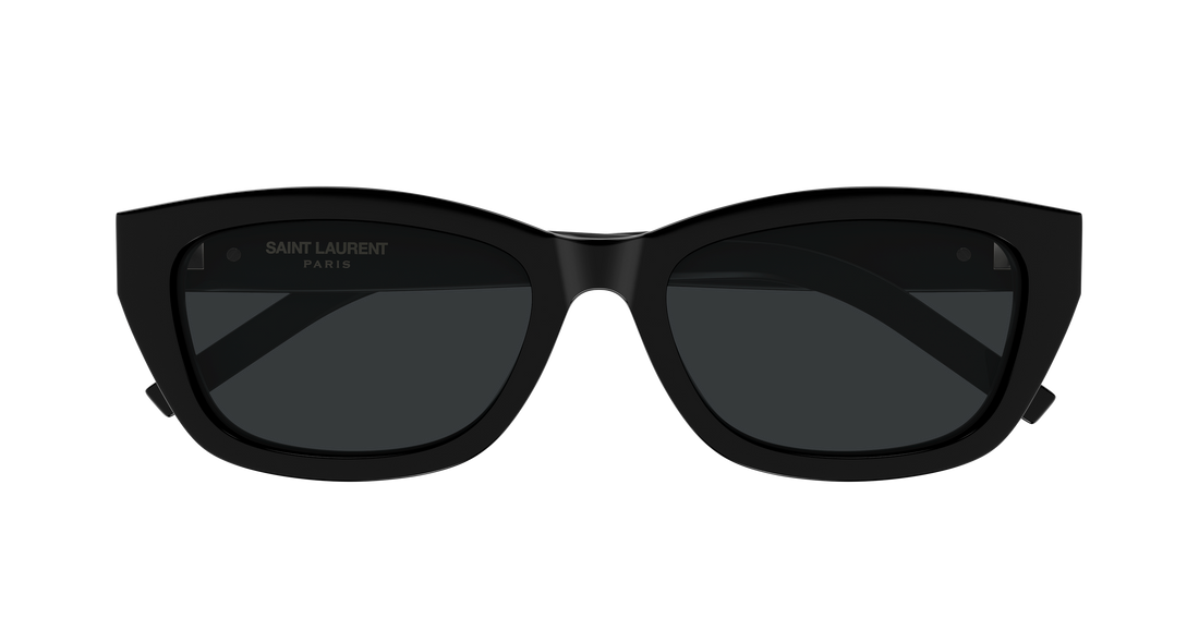 Óculos de sol saint laurent sl m153/f 001 negro cat eye femenino tamanho 55mm - Vista de detalhe