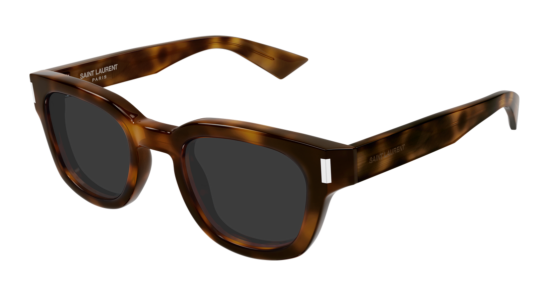 Óculos de sol saint laurent sl 838 006 havana round/oval/panthos unisex tamanho 49mm - Vista principal