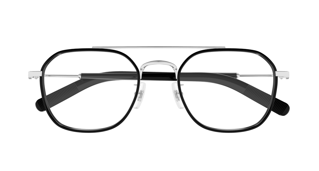 Lunettes de vue montblanc mb0391oa 001 plateado geometric masculino taille 51mm - Vue détaillée