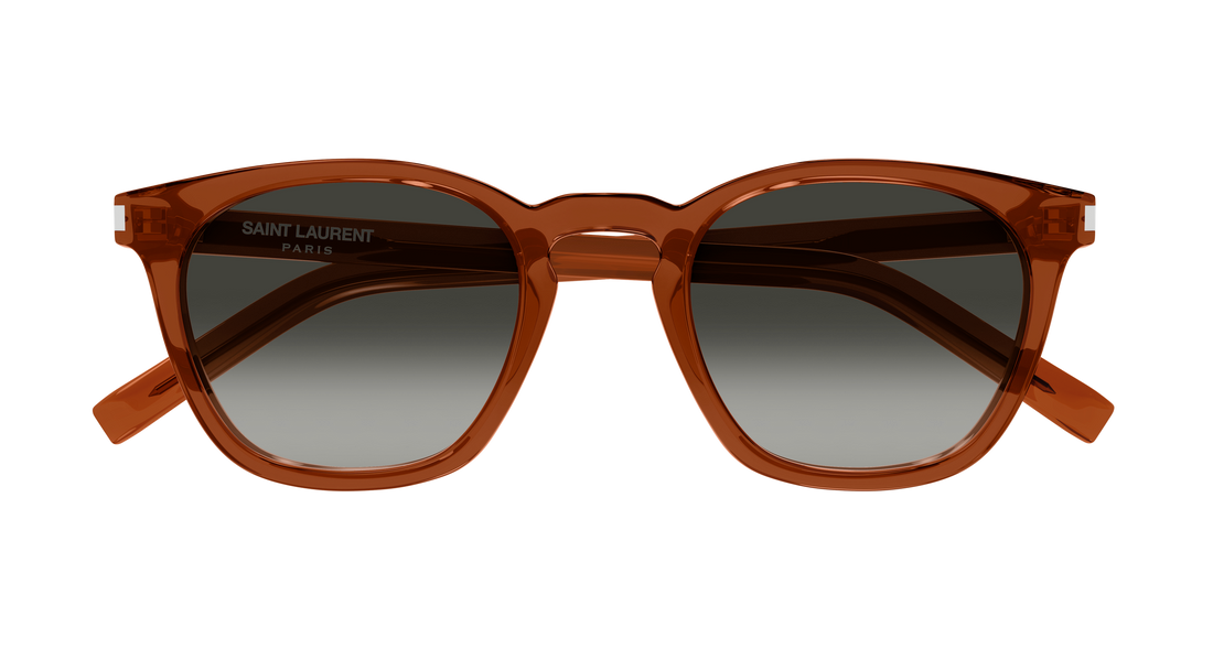 Óculos de sol saint laurent sl 28 051 marron rectangular / squared unisex tamanho 49mm - Vista de detalhe