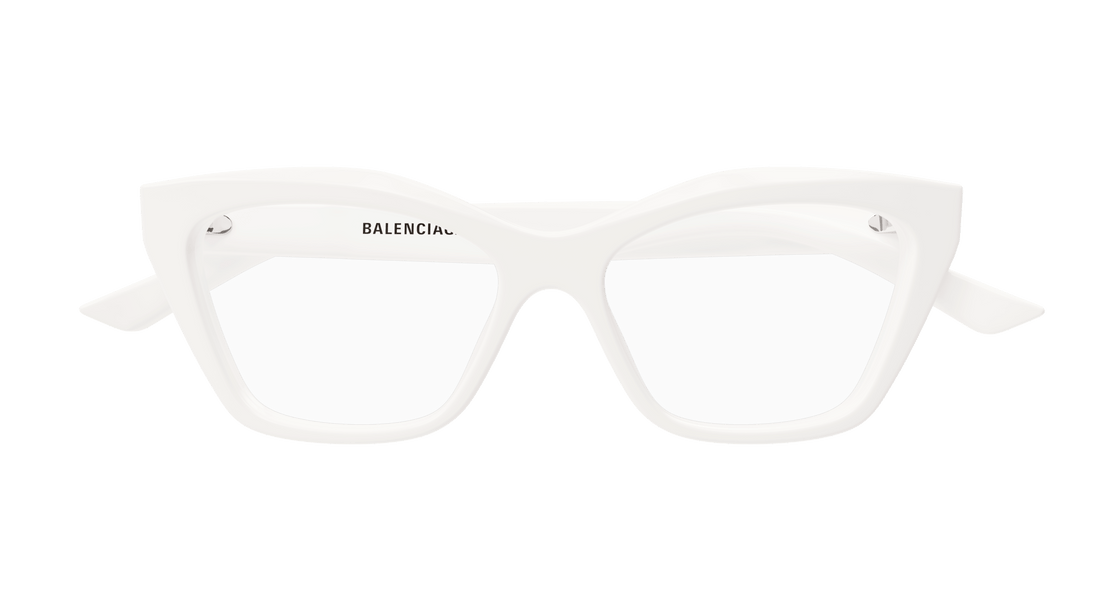 Gafas graduadas balenciaga bb0342o 011 blanco cat eye femenino talla 55mm - Vista de detalle