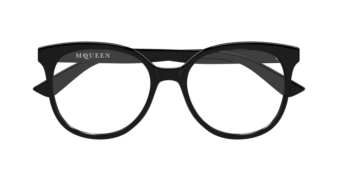 Brillen alexander mcqueen am0540o 001 negro cat eye femenino größe 54mm - Detailansicht