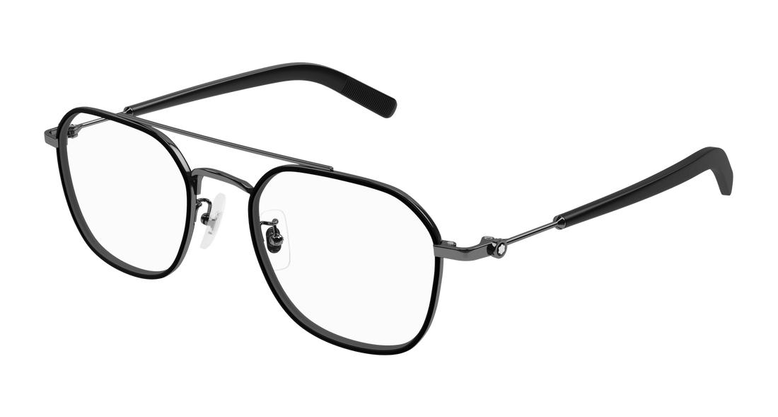 Briller montblanc mb0391oa 002 rutenio geometric masculino størrelse 51mm - Hovedvisning