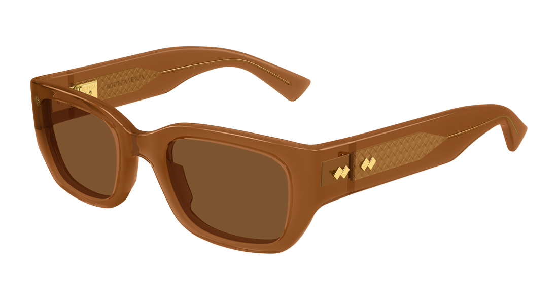 Óculos de sol bottega veneta bv1400s 003 marron rectangular / squared unisex tamanho 51mm - Vista principal