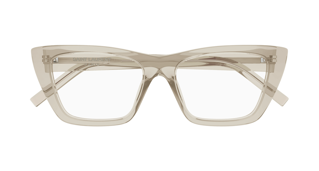 Prescription glasses saint laurent sl 276 mica opt 007 amarillo cat eye femenino size 53mm - Detailed view