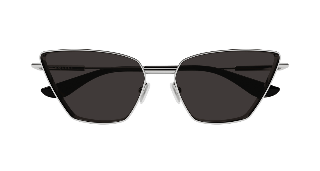 Óculos de sol alexander mcqueen am0501s 001 plateado cat eye femenino tamanho 58mm - Vista de detalhe