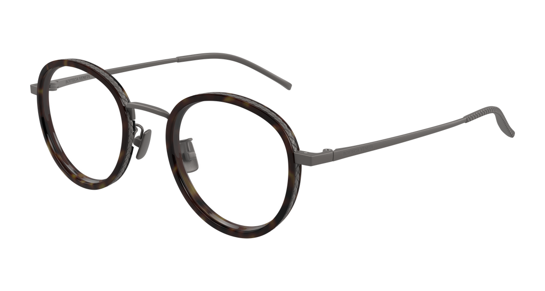 Óculos graduados bottega veneta bv1428oa 002 plateado round/oval/panthos unisex tamanho 50mm - Vista principal