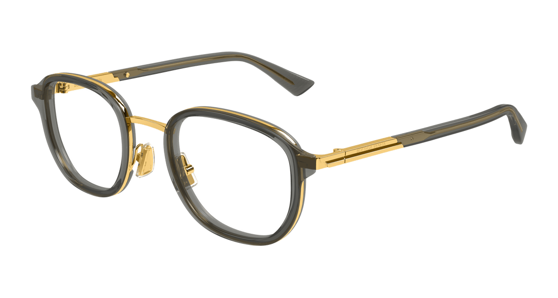 Gafas graduadas bottega veneta bv1376o 004 gris round masculino talla 49mm - Vista principal