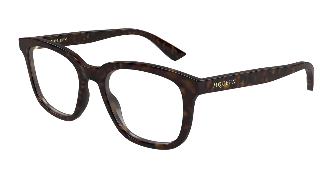 Brillen alexander mcqueen am0539o 002 havana rectangular / squared femenino größe 52mm - Hauptansicht