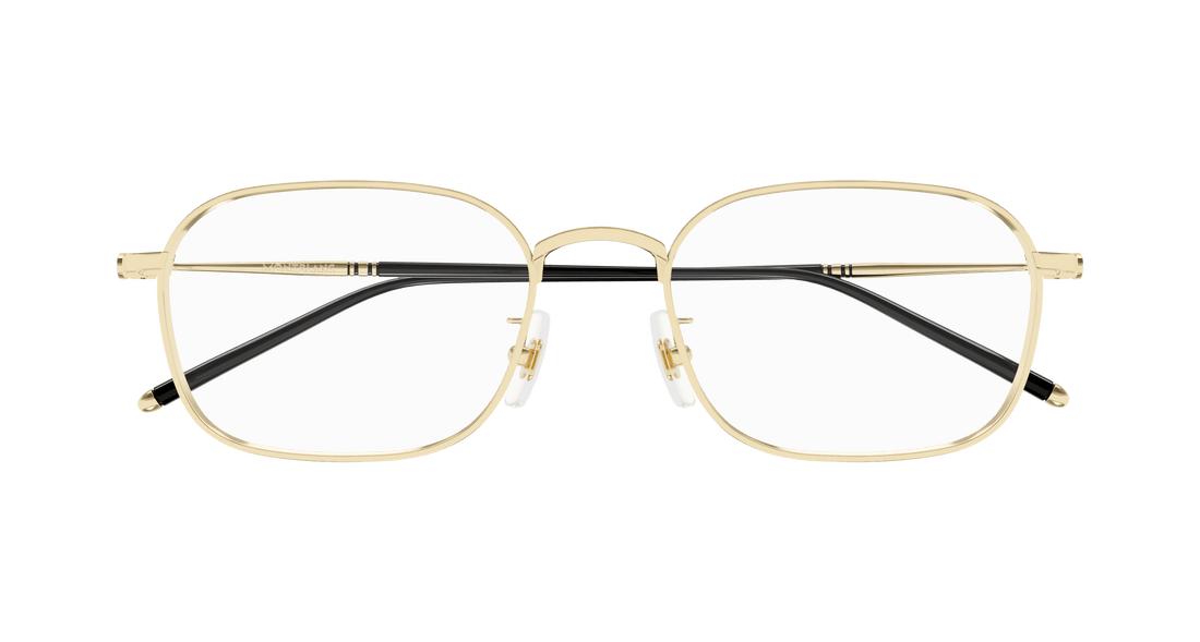 Gafas graduadas montblanc mb0414oa 002 dorado square masculino talla 54mm - Vista de detalle