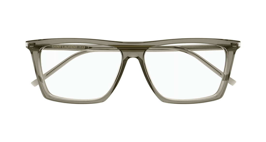 Óculos graduados saint laurent sl 803 012 marron square masculino tamanho 59mm - Vista de detalhe