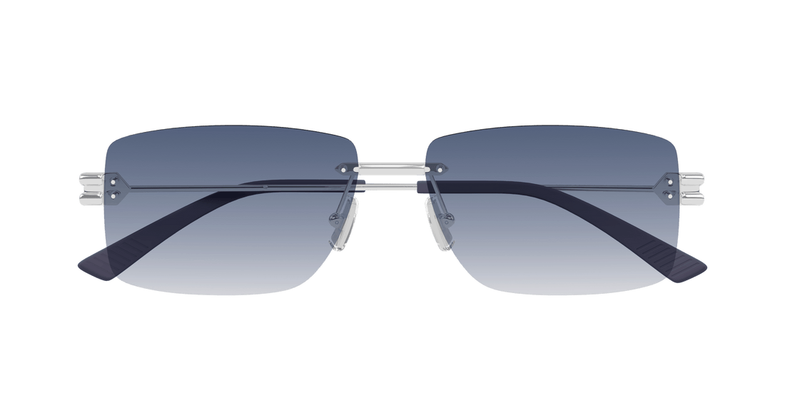 Óculos de sol bottega veneta bv1126s 005 plateado square masculino tamanho 58mm - Vista de detalhe