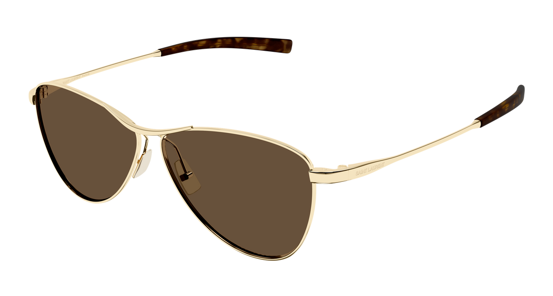 Óculos de sol saint laurent sl 831 vesper 005 dorado pilot/navigator femenino tamanho 55mm - Vista principal