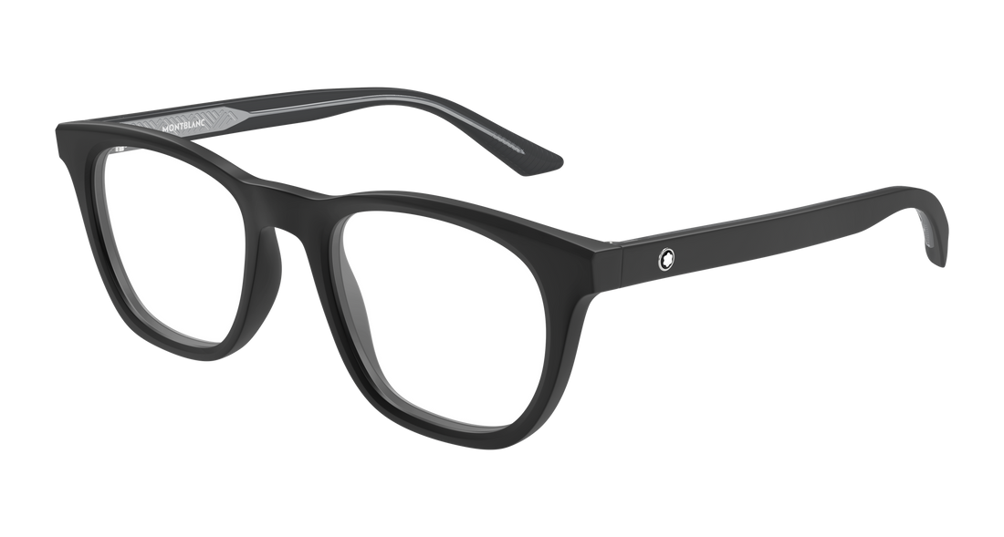 Briller montblanc mb0422o 007 negro rectangular / squared masculino størrelse 53mm - Hovedvisning