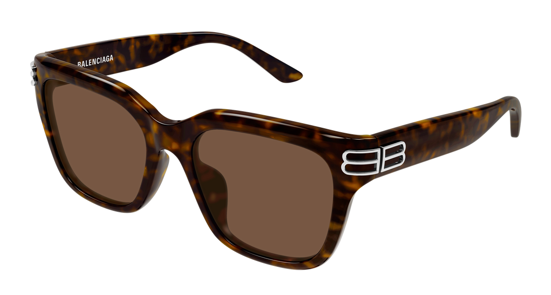 Lunettes de soleil balenciaga bb0433sk 002 havana rectangular / squared femenino taille 56mm - Vue principale