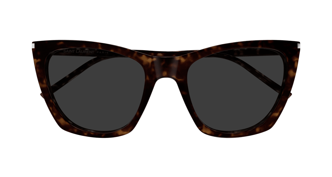 Óculos de sol saint laurent sl 214 kate thin 002 havana cat eye femenino tamanho 55mm - Vista de detalhe