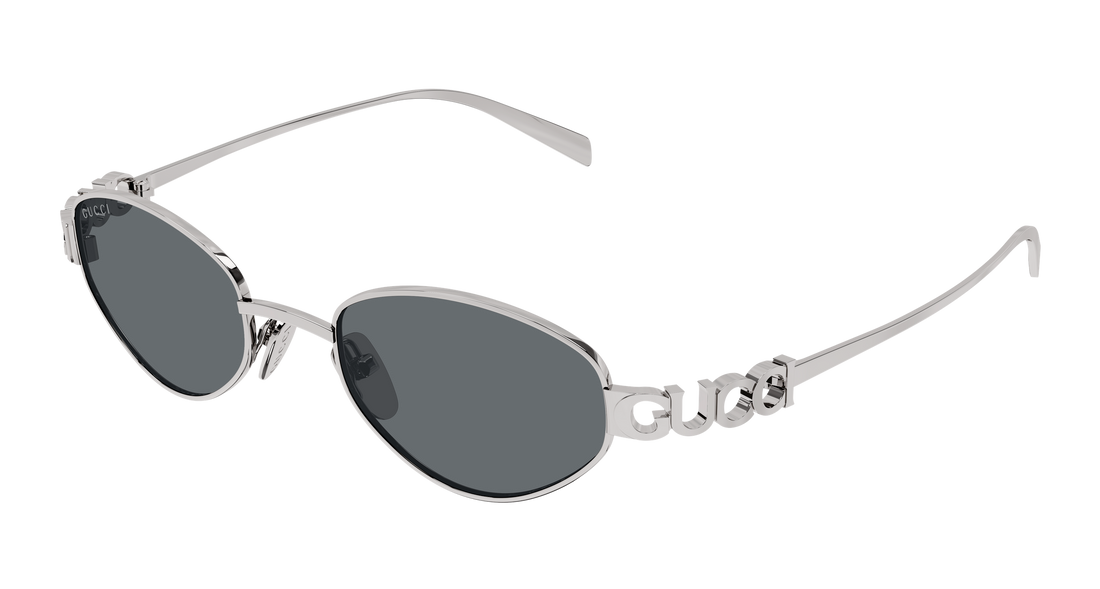 Óculos de sol gucci gg1935s 001 plateado geometric femenino tamanho 47mm - Vista principal