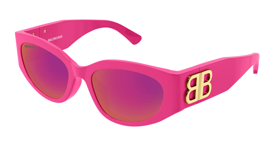 Sunglasses balenciaga bb0324sk 010 rosa round femenino size 55mm - Main view