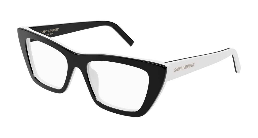 Óculos graduados saint laurent sl 276 mica opt 009 negro cat eye femenino tamanho 53mm - Vista principal
