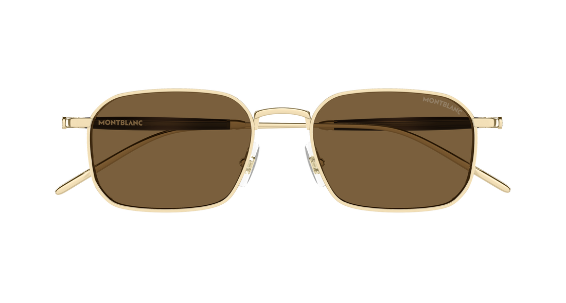 Óculos de sol montblanc mb0441s 002 dorado rectangular / squared masculino tamanho 52mm - Vista de detalhe