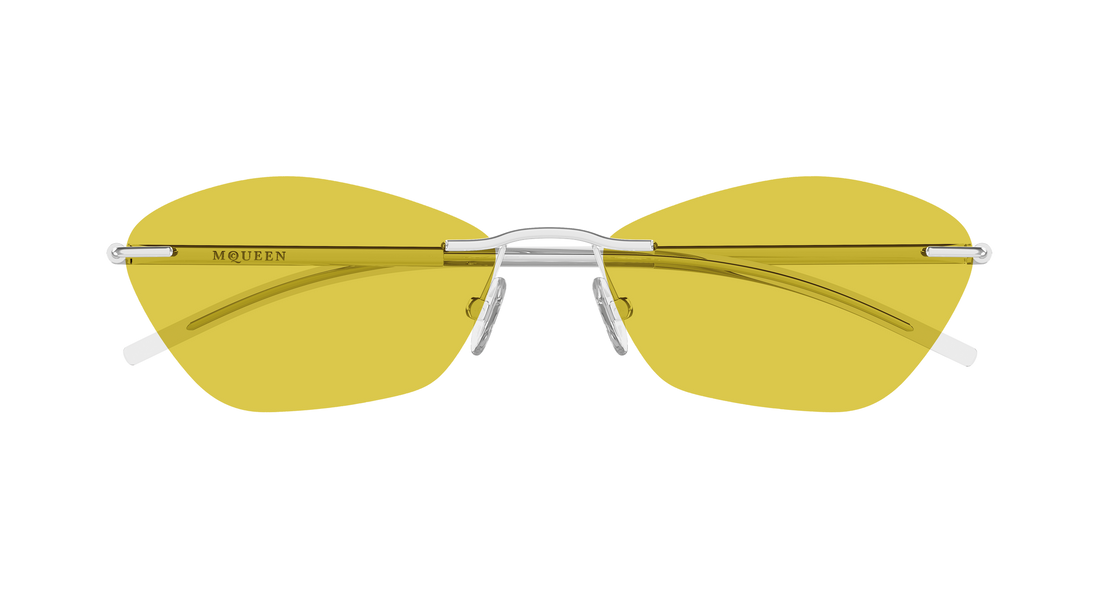 Occhiali da sole alexander mcqueen am0525s 005 plateado geometric unisex taglia 57mm - Vista dettagliata