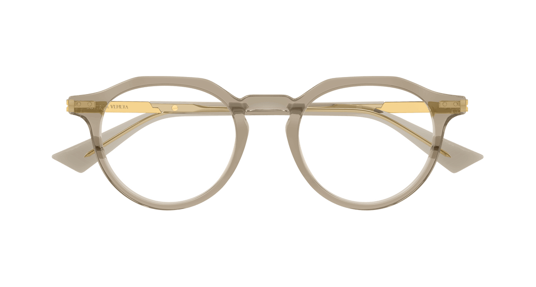 Gafas graduadas bottega veneta bv1263o 006 marron round masculino talla 48mm - Vista de detalle