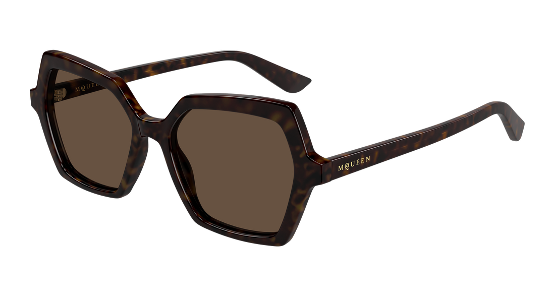 Sonnenbrillen alexander mcqueen am0537s 002 havana geometric femenino größe 54mm - Hauptansicht