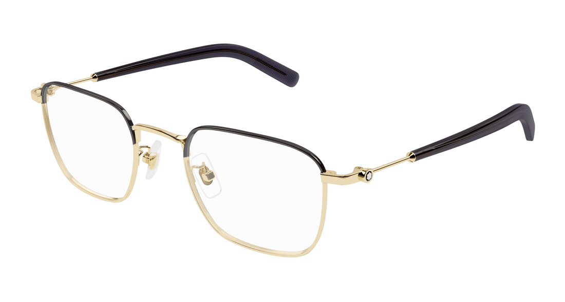 Briller montblanc mb0389o 008 dorado square masculino størrelse 52mm - Hovedvisning