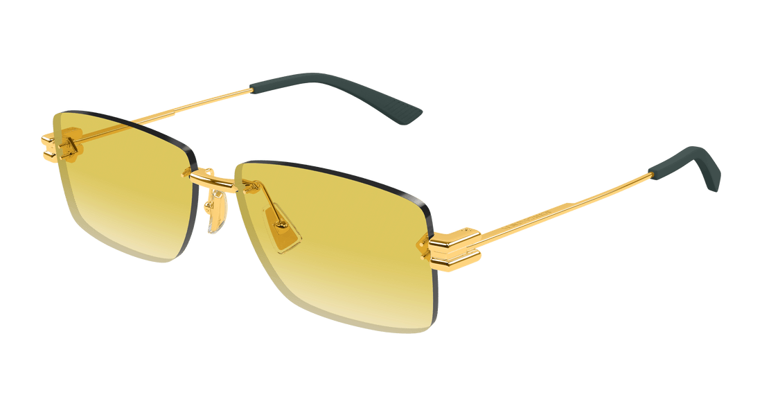 Óculos de sol bottega veneta bv1126s 006 dorado square masculino tamanho 58mm - Vista principal